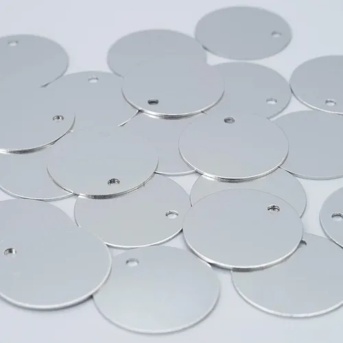 Vista 8 de StayMax Etiquetas redondas de aluminio en blanco para estampar espacios en blanco para grabar, paquete de 25 (plata)