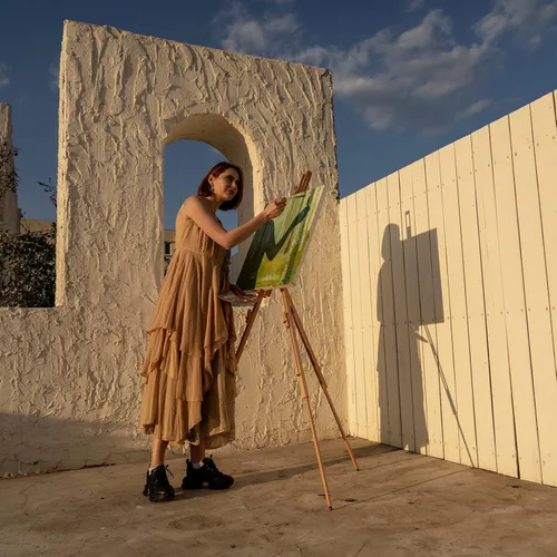 Vista 6 de MEEDEN Caballete de pintura de campo con estuche de transporte, caballete de trípode universal de madera de haya maciza, caballete de artista