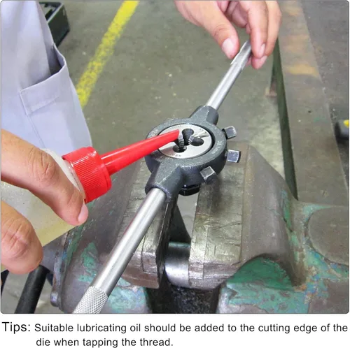 Vista 4 de uxcell M3 x 0.5 Troquel redondo ajustable métrico, rosca de la máquina a la derecha roscado muere, acero de alta velocidad (HSS) tornillo rosca