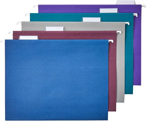 Vista 9 de Yaxa Basics Carpetas colgantes para archivos, tamaño carta, aguamarina, paquete de 25