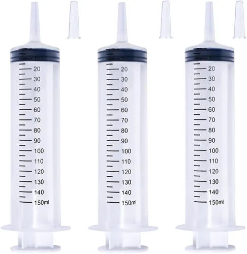 Vista 13 de Paquete de 10 jeringas de 0.3 fl oz para líquidos, orales, laboratorios científicos, medición, dispensación, con tapa, jeringas de 10 cc