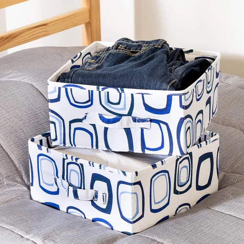 Vista 3 de Honey-Can-Do SFT-01562 - Cajones de accesorios para organizador colgante, azul/blanco