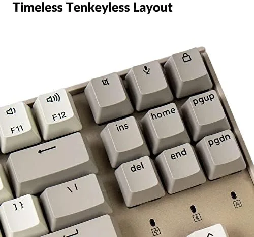 Vista 8 de Keychron K8 87 teclas Tenkeyless Layout inalámbrico Bluetooth teclado mecánico para juegos Mac, multitarea tipo C teclado de computadora con cable