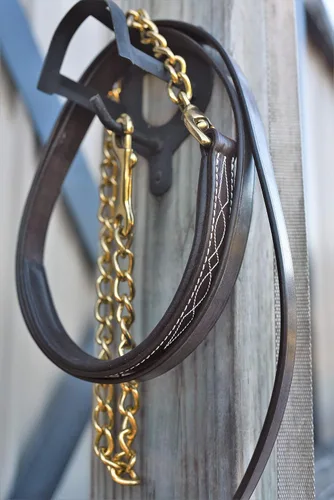 Vista 6 de Huntley Equestrian Correa de cuero con cadena (costura elegante, acolchada)