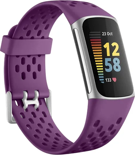 Vista 23 de Getino Bandas compatibles con Fitbit Charge, correas deportivas de repuesto ajustables transpirables suaves para Fitbit Charge 5/6, Negro