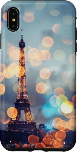 Vista 10 de iPhone 15 Torre Eiffel escénica París Francia por la noche Bokeh Majestic Case