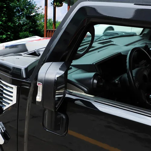 Vista 7 de Compatible con Hummer H2 2003-2009 - Espejo retrovisor de lluvia, espejo retrovisor, cejas de lluvia para accesorios Hummer H2 2003-2009 (negro)