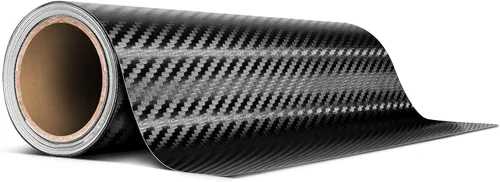 Vista 8 de VViViD Rollo de cinta adhesiva de vinilo de liberación de aire de fibra de carbono negra (1/2 pulgada x 20 pies)