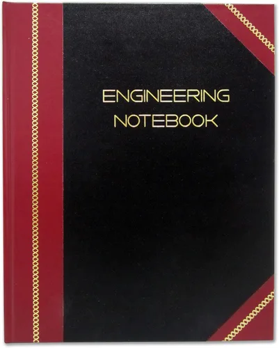 BookFactory Cuaderno de ingeniería profesional, encuadernado, 96 páginas