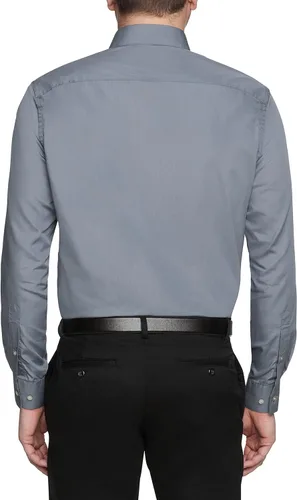 Vista 2 de Van Heusen - Camisa de vestir de popelina para hombre, ajuste estándar, unicolor