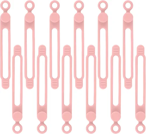 Vista 10 de 24 bridas de silicona para cables, organizador de cables reutilizables para cargar cables en oficina, escuela, hogar, envolturas elásticas multiusos