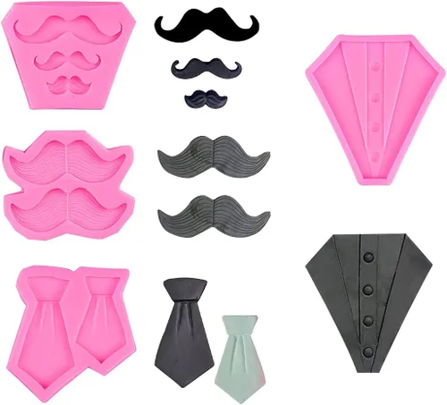 Vista 13 de Rolin Roly Molde de silicona para tartas de flores, molde de fondant de conejo, moldes de chocolate rosa, molde de arcilla polimérica, moldes