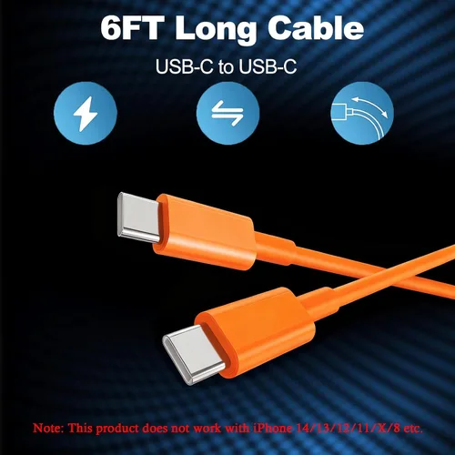 Vista 2 de Cargador para iPhone 17, 16, 15, carga rápida, paquete de 20 W, bloque de Chrager de pared USB C de 20 W con cable USB C a C de 6 pies para iPhone