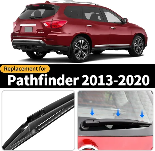 Vista 2 de Conjunto de limpiaparabrisas trasero para Nissan Pathfinder 2013 2014 2015 2016 2017 2018 2019 2020 – Juego de repuesto de limpiaparabrisas trasero