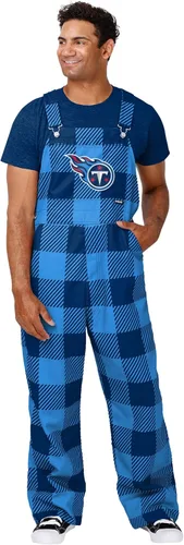 Vista 21 de FOCO NFL mens Nfl Team Logo Plaid Bib Overalls