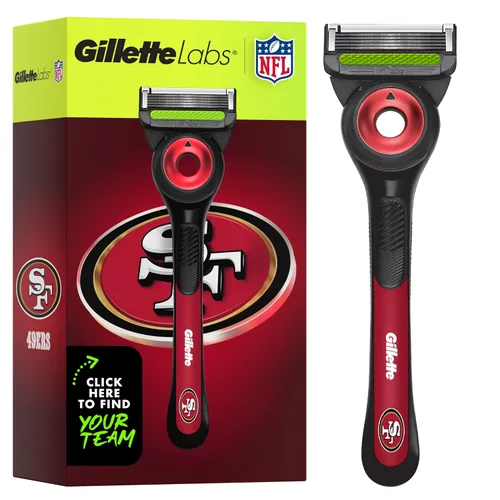 Gillette Labs Special NFL 49ers Edition Shaving Razor for Men - 1 Handle, 1 Razor Blade Refill, Perfect for Game Day Grooming, GilletteLabs with