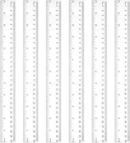 Vista 11 de Zonon 6 reglas métricas rectas flexibles de plástico transparente de 6 pulgadas con centímetros y pulgadas, herramienta de medición de dibujo