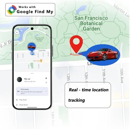 Vista 3 de Android Find My Device Localizador de coche GPS sin suscripción, súper magnético. Batería de 365 días de duración ultra larga. Resistente al agua