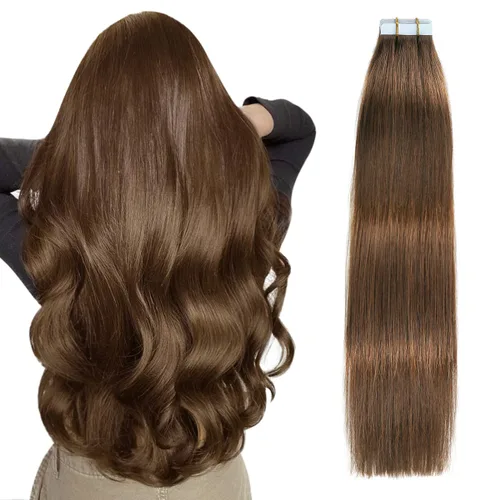 Vista 17 de SUYYA Extensiones de Cabello Humano Rizado Liso con Cinta, Color Negro Natural, Extensiones de Cabello con Cinta, Cabello Humano Rizado Liso, 12