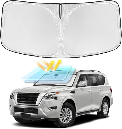 Vista 158 de para Dodge RAM 1500 2019-2024 2025 2026 Parasol Parasol para Parabrisas Cubierta - 4 Capas Parasol para Ventana Delantera para RAM1500 2Puertas