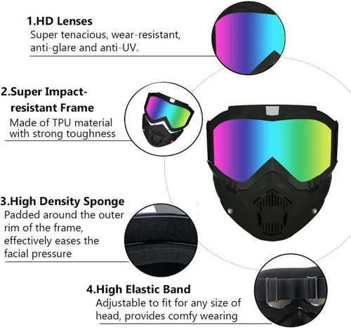 Vista 6 de BOROLA Máscara táctica compatible con Nerf Elite Toy Gun Game Rival