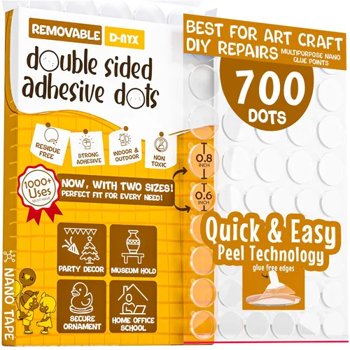 Vista 10 de Cinta Adhesiva de Doble Cara Puntos Adhesivos Masilla Removible Sin Rastro Adhesivo Transparente Calcomanías Impermeables para Decoración