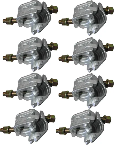 Vista 10 de 6 Abrazaderas de ángulo recto galvanizadas forjadas del Reino Unido también conocidas como abrazaderas rígidas abrazaderas de queso (6)