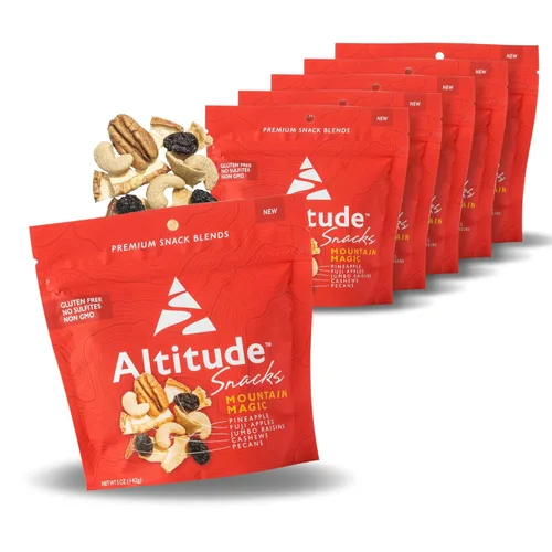 Vista 10 de Mountain Magic Trail Mix, sin azúcares añadidos, frutas secas y nueces mixtas, gran aperitivo para gimnasio, oficina y escuela, aperitivo saludable