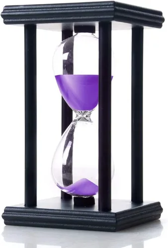 Vista 6 de Bellaware Reloj de Arena de Madera, Temporizador de Arena de 15 Minutos