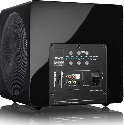 Vista 2 de SVS 3000 Micro Subwoofer Sellado con controladores duales de 8" totalmente activos (negro brillo piano)