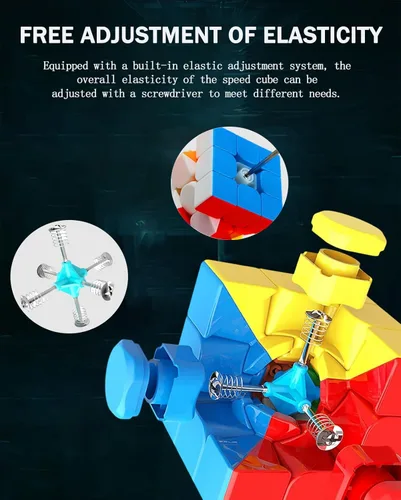 Vista 5 de CFMOUR Juego de cubos de velocidad 2x2 3x3 - Paquete de cubos mágicos Moyu Meilong 2C+3C sin calcomanías Cubos de rompecabezas rápidos, suaves