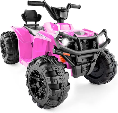 Vista 14 de Best Choice Products ATV eléctrico de 12 V para niños, juguete de 4 ruedas con audio Bluetooth, velocidad máxima de 2.4 mph, neumáticos con pisadas