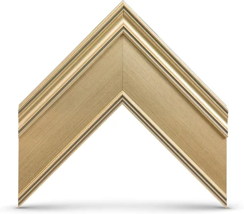 Vista 4 de Marco para TV Premiere Deco de 3" con chip de color champán (32", 43", 50", 55", 65", 75", 85") Compatible SOLO con televisores Samsung The Frame