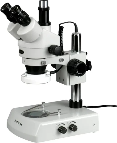 Vista 8 de Amscope Microscopio digital profesional de zoom estéreo trinocular SM-2TZ-M con ocular WH10x, aumento de 3.5X-90X, objetivo de zoom 0.7X-4.5X