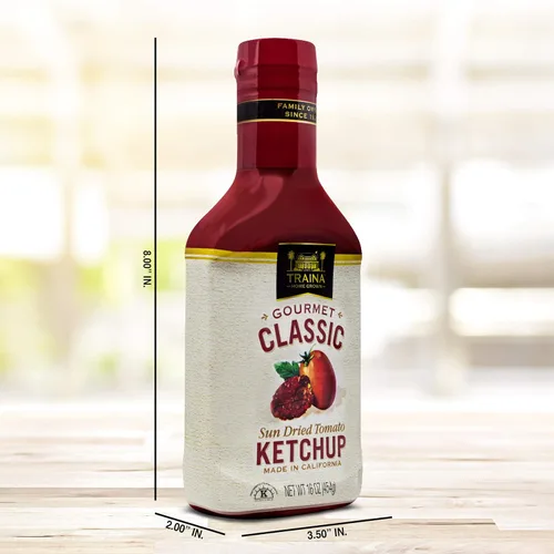 Vista 4 de Traina Home Grown Gourmet Classic Ketchup - Sin jarabe de maíz, sin OMG, botella de 16 onzas