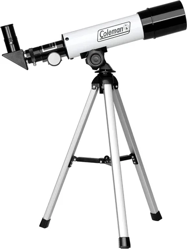 Vista 10 de Coleman Kit de telescopio refractor 360x50 con funda de transporte resistente, C36050 - Rojo carmesí