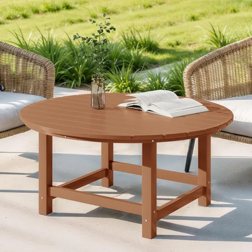 Vista 38 de Costaelm Mesas Laterales Cuadradas para Exteriores, Mesas de Patio Adirondack para Exteriores, Mesa Lateral de Patio de HDPE Resistente a