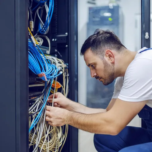 Vista 4 de VIVO Cable Cat6 a granel de 500 pies, cable Ethernet CCA, 23 AWG, caja de extracción UTP, red LAN, azul, CABLE-V006B