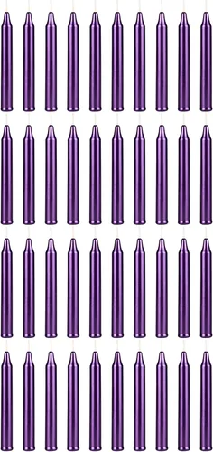 Vista 27 de MEGA CANDLES 20 piezas de velas cónicas sin perfume negras exquisitas, 10.2 cm de alto x 1.3 cm de diámetro, Campanas mágicas, Encantamiento