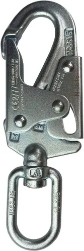 Vista 6 de Línea abatible de núcleo de acero para escalada de árboles, 1/2 pulgada x 8 pies, fabricada en Estados Unidos, giratoria de aluminio