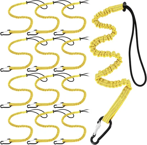 Vista 8 de Paquete de 12 unidades de cordón de herramientas con hebilla de metal única y extremo de bucle ajustable, longitud estándar, límite máximo