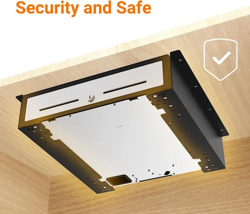 Vista 4 de Soporte de montaje debajo del mostrador para cajón de efectivo de 16 "acero de metal resistente con tornillos BK1616B-B