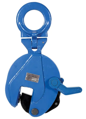 Vista 2 de Vestil Abrazadera de placa vertical de acero EPC-80 6,600 Lb. Capacidad Azul