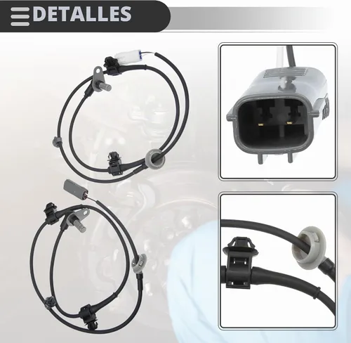 Vista 6 de Motoforti Sensor de velocidad de rueda ABS delantero izquierdo derecho para Mazda CX-7 2007-2012, sensor ABS, NO.57455S84A52/57450S84A52, negro, 1