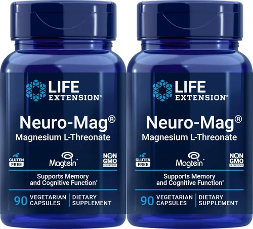 Life Extension Neuro-mag L-treonato de magnesio, 90 unidades (paquete de 2)