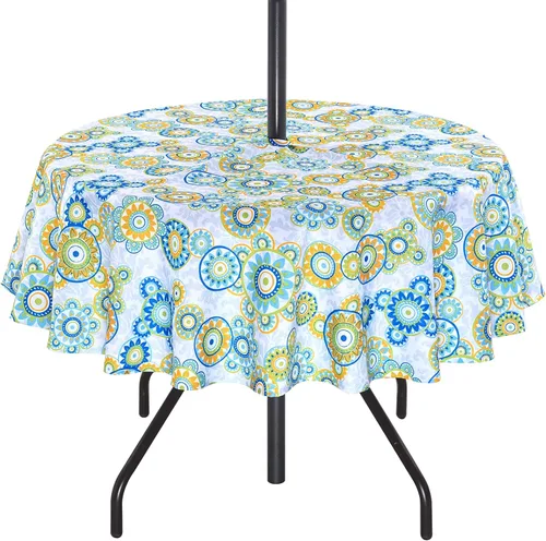 Vista 48 de Poise3EHome - Mantel impermeable antiderrames para exteriores e interiores, para camping, picnic, té de la tarde, asados, flores