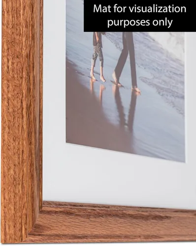 Vista 5 de Marco negro en madera de roble rojo. 1.25 in de ancho.