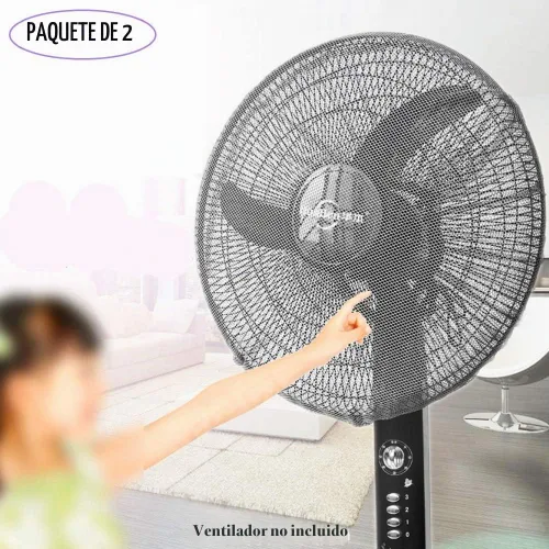 Vista 2 de Paquete de 2 fundas de protección de seguridad para ventiladores de 18 pulgadas, protección de dedos de bebé, protectores de red para ventiladores