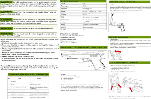 Vista 3 de Pistola de pellets de aire 350-300+ FPS 0.177 in calibre .177 Pistola de pellets