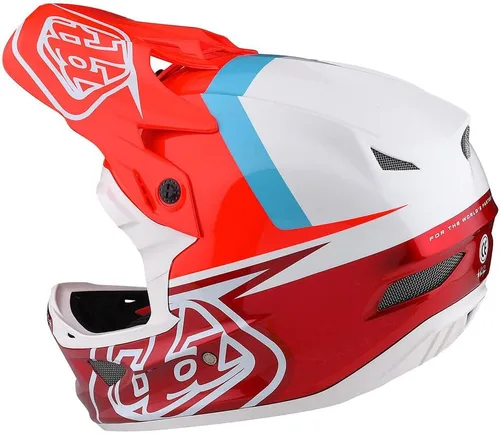 Vista 2 de Troy Lee Designs Adulto Downhill Bicicleta de montaña BMX Casco de fibra D3 Anarchy de cara completa